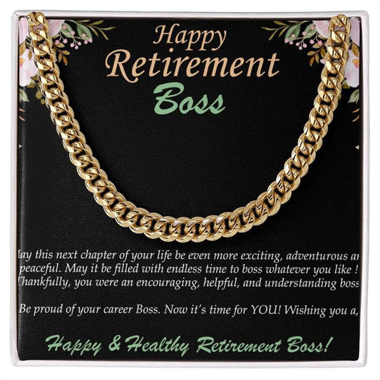 Cuban Linked Chain, Jewelry, Gift, Retirement, Boss