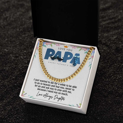 Cuban Linked Chain, Gift, Jewelry, Gift, Father's Day, Fathers Day, Papa, Dad, Father, To Dad