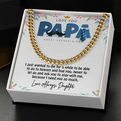 Cuban Linked Chain, Gift, Jewelry, Gift, Father's Day, Fathers Day, Papa, Dad, Father, To Dad