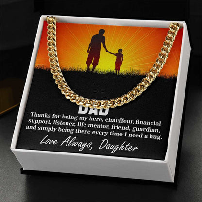 Cuban Linked Chain, Gift, Jewelry, Gift, Hero, Father, Dad