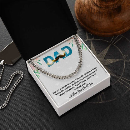Cuban Linked Chain, Gift, Jewelry, Father, Hero, Love you Dad, Dad