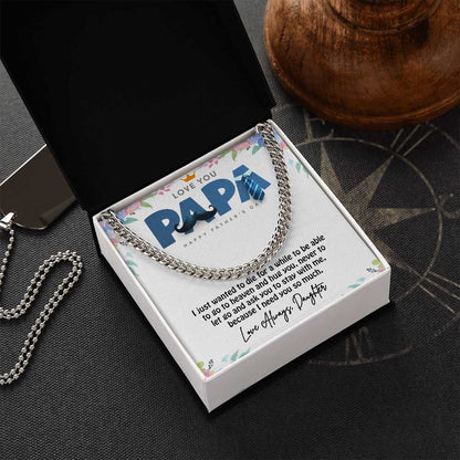 Cuban Linked Chain, Gift, Jewelry, Gift, Father's Day, Fathers Day, Papa, Dad, Father, To Dad