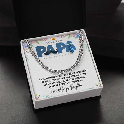 Cuban Linked Chain, Gift, Jewelry, Gift, Father's Day, Fathers Day, Papa, Dad, Father, To Dad