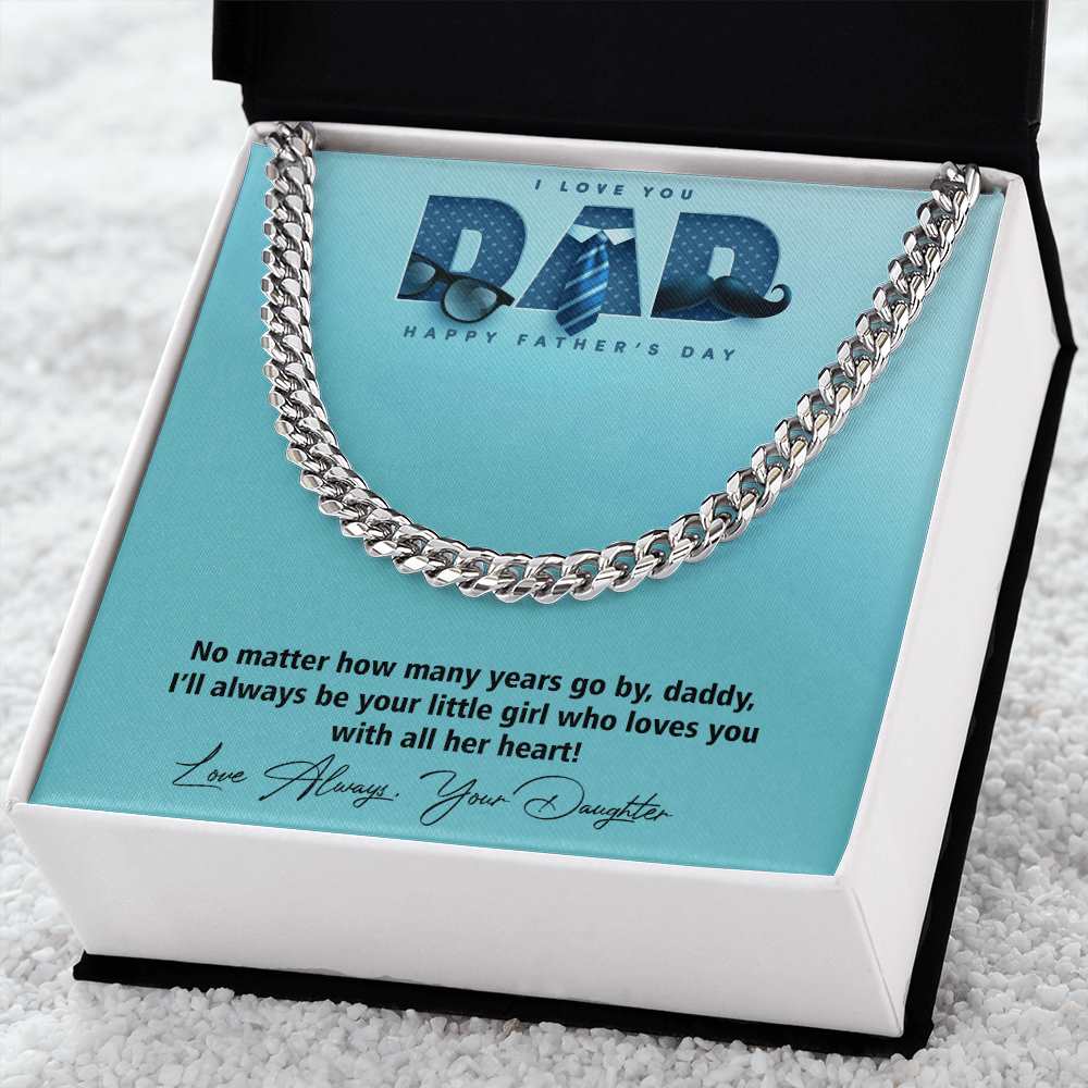 Cuban Linked Chain, Jewelry, Gift, Father's Day, Fathers Day, Father, Dad