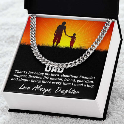 Cuban Linked Chain, Gift, Jewelry, Gift, Hero, Father, Dad