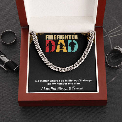 Cuban Linked Chain, Gift, Jewelry, Father, Firefighter, Dad