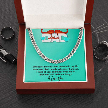Cuban Linked Chain, Jewelry, Love Dad, Dad,