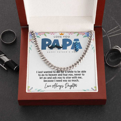Cuban Linked Chain, Gift, Jewelry, Gift, Father's Day, Fathers Day, Papa, Dad, Father, To Dad