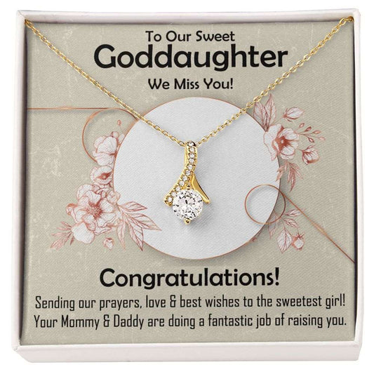 Alluring Beauty Necklace, Jewelry Gift, Godddaughter, Sorry, Miss You, Congratulations