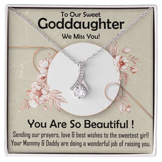 Alluring Beauty Necklace, Jewelry Gift, Godddaughter, Sorry, Miss You
