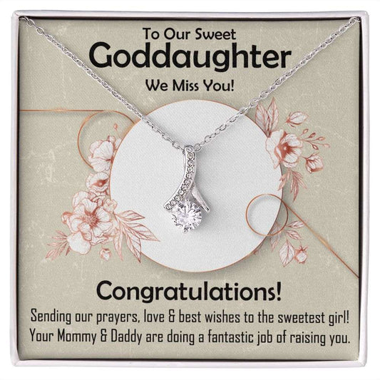 Alluring Beauty Necklace, Jewelry Gift, Godddaughter, Sorry, Miss You, Congratulations