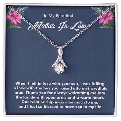 Alluring Beauty Necklace, Jewelry Gift, Mother-in-Law, Bonus Mom, Step Mom, Silver or Gold Finished