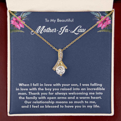 Alluring Beauty Necklace, Jewelry Gift, Mother-in-Law, Bonus Mom, Step Mom, Silver or Gold Finished