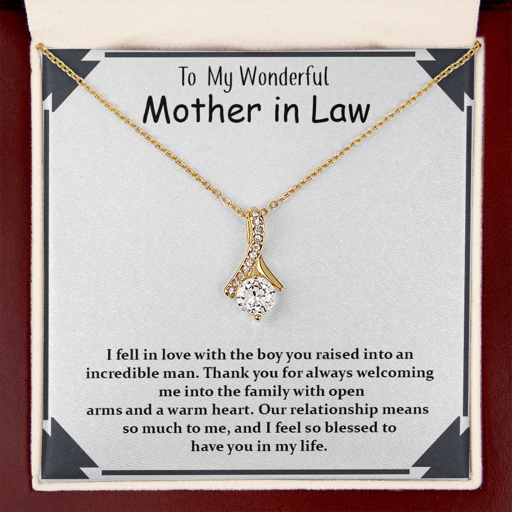 Alluring Beauty Necklace, Jewelry Gift, Mother-in-Law, Bonus Mom, Step Mom, Silver or Gold Finished