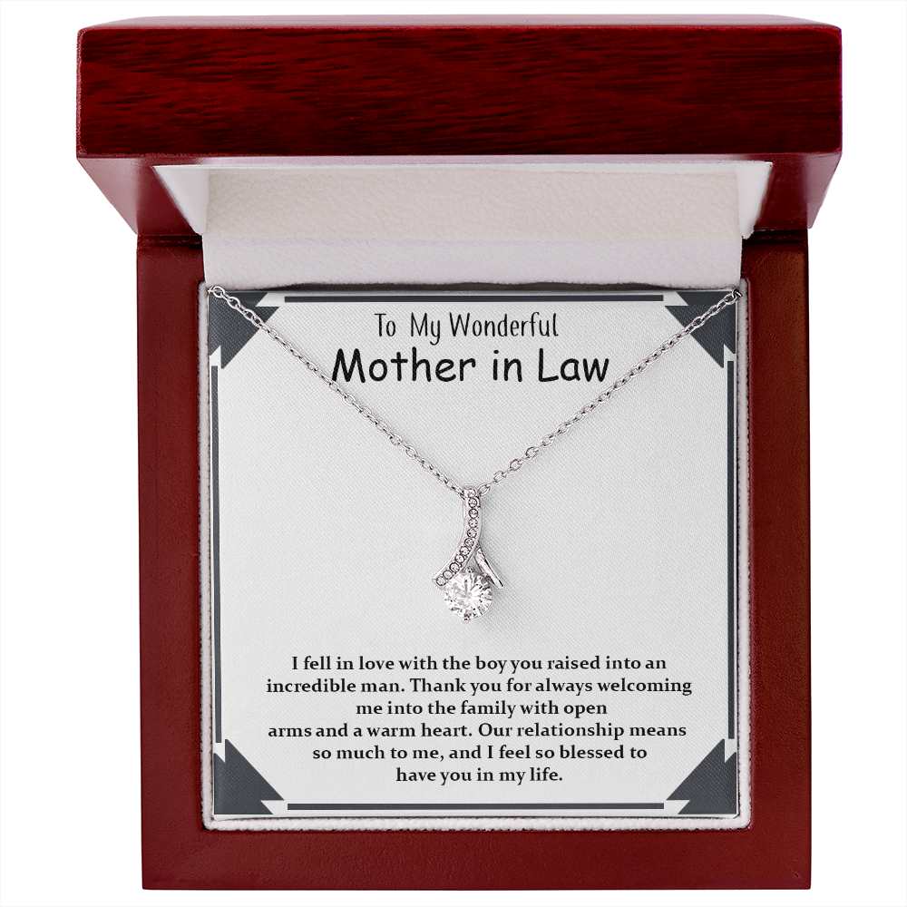 Alluring Beauty Necklace, Jewelry Gift, Mother-in-Law, Bonus Mom, Step Mom, Silver or Gold Finished