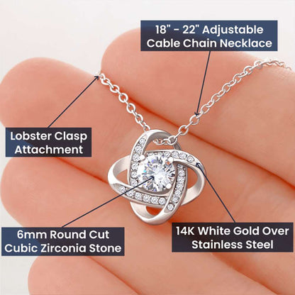 Christmas, To My Dear Wife, Love Always, Love Knot Necklace, Jewelry Gift