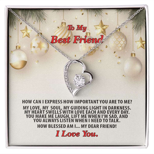 Christmas, Best Friend, I Love You, Forever Love Necklace, Jewelry, Gift
