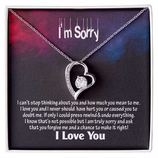 Am Sorry-I Love You, Forever Love Necklace, Jewelry, Gift