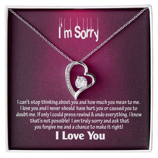 Am Sorry-I Love You, Forever Love Necklace, Jewelry, Gift