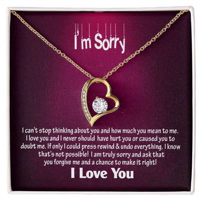 Am Sorry-I Love You, Forever Love Necklace, Jewelry, Gift