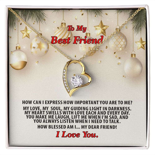 Christmas, Best Friend, I Love You, Forever Love Necklace, Jewelry, Gift