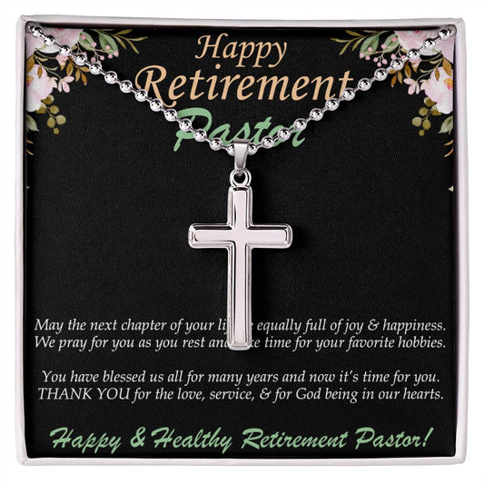 Stainless Cross Necklace, Retirement, Pasto