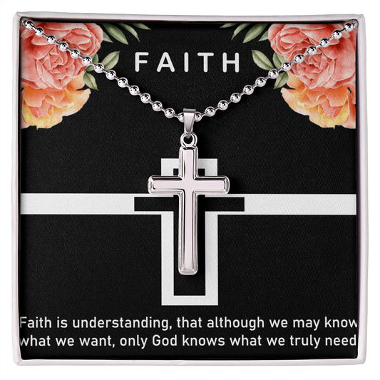 Stainless Cross Necklace, Faith, God