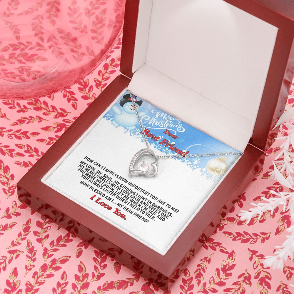 Christmas, Dear Best Friend, I Love You, Forever Love Necklace, Jewelry, Gift - YERTIZZ.COM