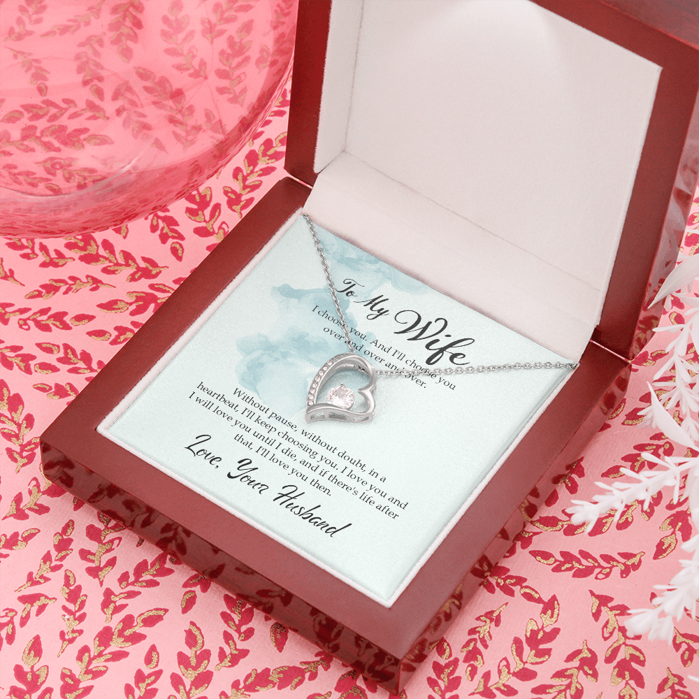 To Wife, A Jewelry Gift, Forever Love Necklace - YERTIZZ.COM
