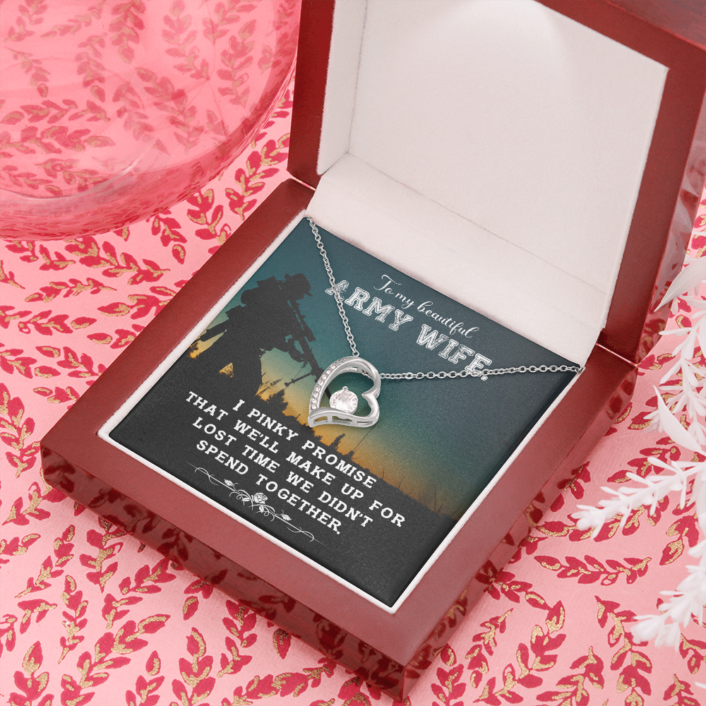 To My Army Wife, Forever Love Necklace, Jewelry Gift - YERTIZZ.COM