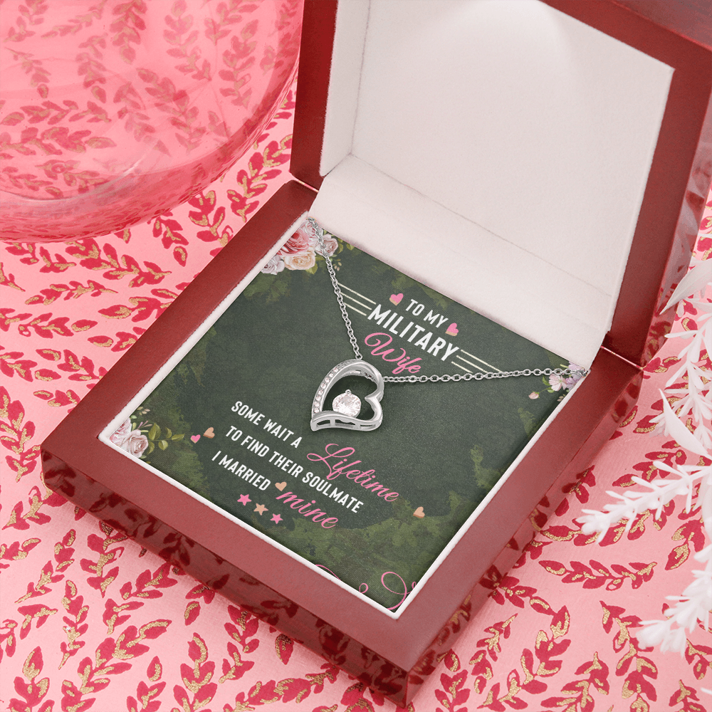To My Wife, Military Wife, Forever Love Necklace, Jewelry Gift - YERTIZZ.COM