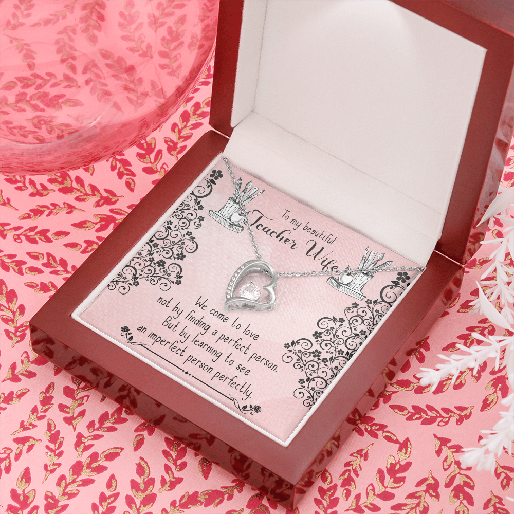 To My Teacher Wife, Forever Love Necklace, Gift, Jewelry - YERTIZZ.COM