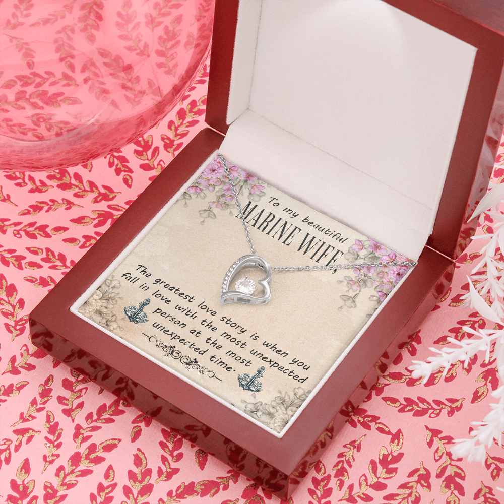 To My Marine Wife, Forever Love Necklace, Jewelry Gift - YERTIZZ.COM
