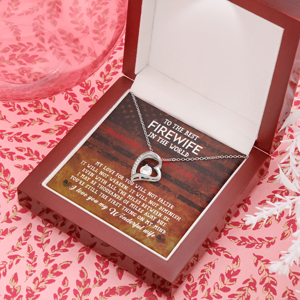 Forever Love Necklace, Gift, Jewelry, Firewife, Fire Wife, Wife, To Wife - YERTIZZ.COM