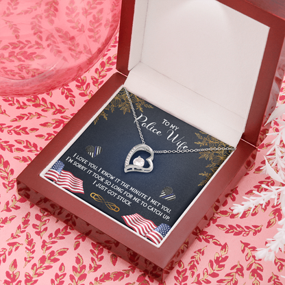 Forever Love Necklace, To Wife, Police Wife Gift - YERTIZZ.COM