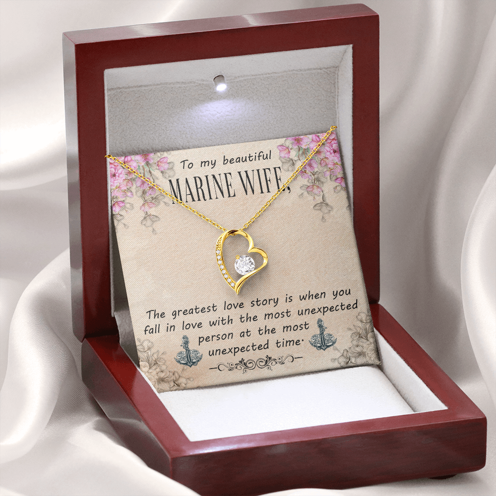 To My Marine Wife, Forever Love Necklace, Jewelry Gift - YERTIZZ.COM