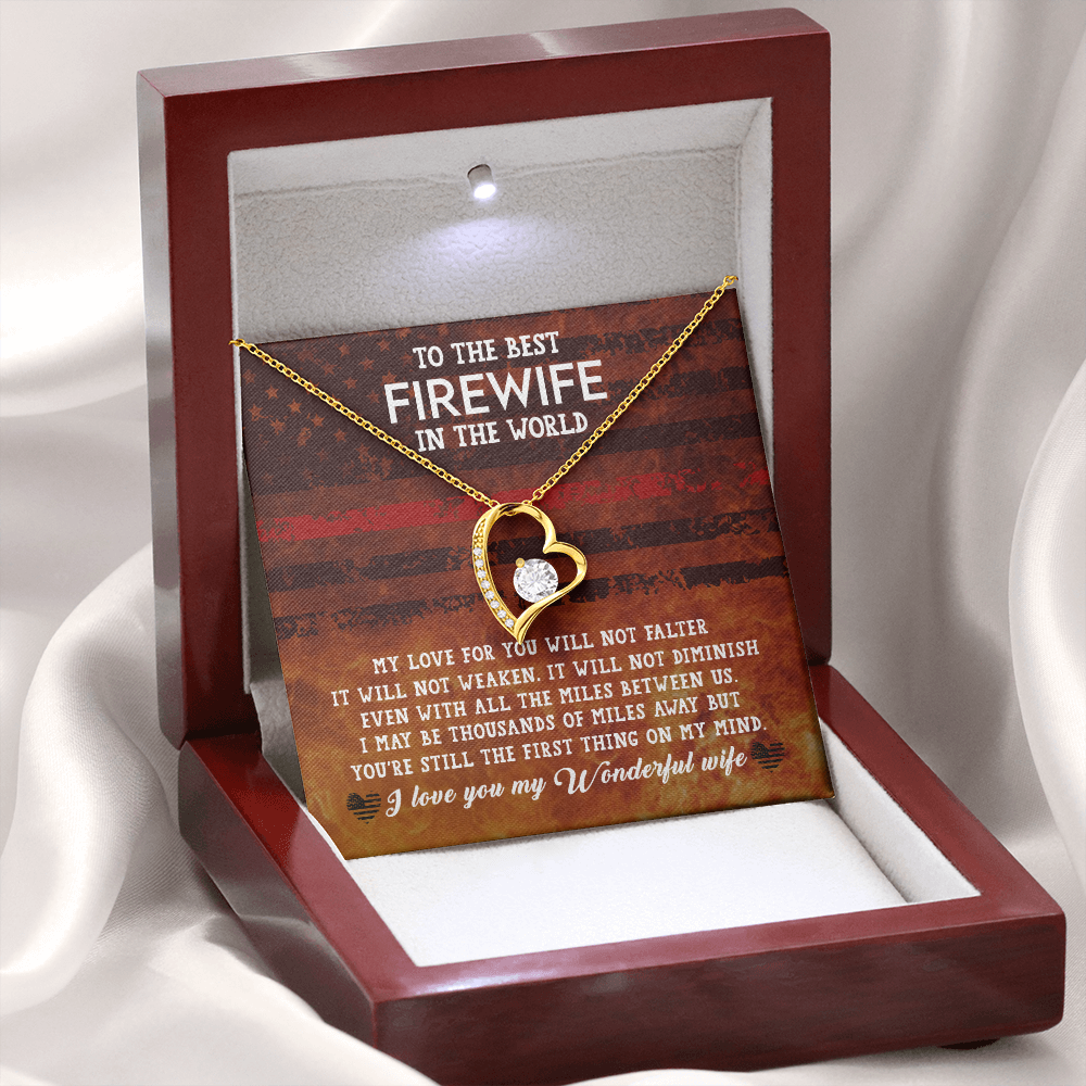 Forever Love Necklace, Gift, Jewelry, Firewife, Fire Wife, Wife, To Wife - YERTIZZ.COM