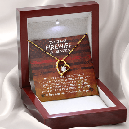 Forever Love Necklace, Gift, Jewelry, Firewife, Fire Wife, Wife, To Wife - YERTIZZ.COM