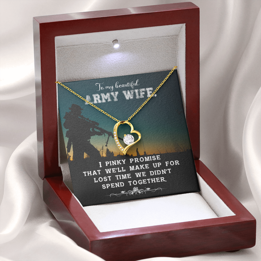 To My Army Wife, Forever Love Necklace, Jewelry Gift - YERTIZZ.COM