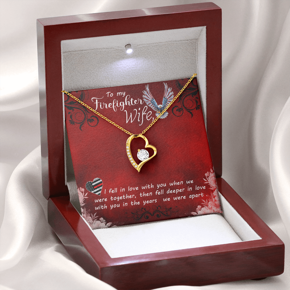 To My Firefighter Wife, Forever Love Necklace, Jewelry Gift - YERTIZZ.COM