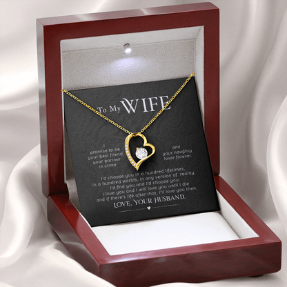 Jewelry Gift To my Wife, Forever Love Necklace - YERTIZZ.COM