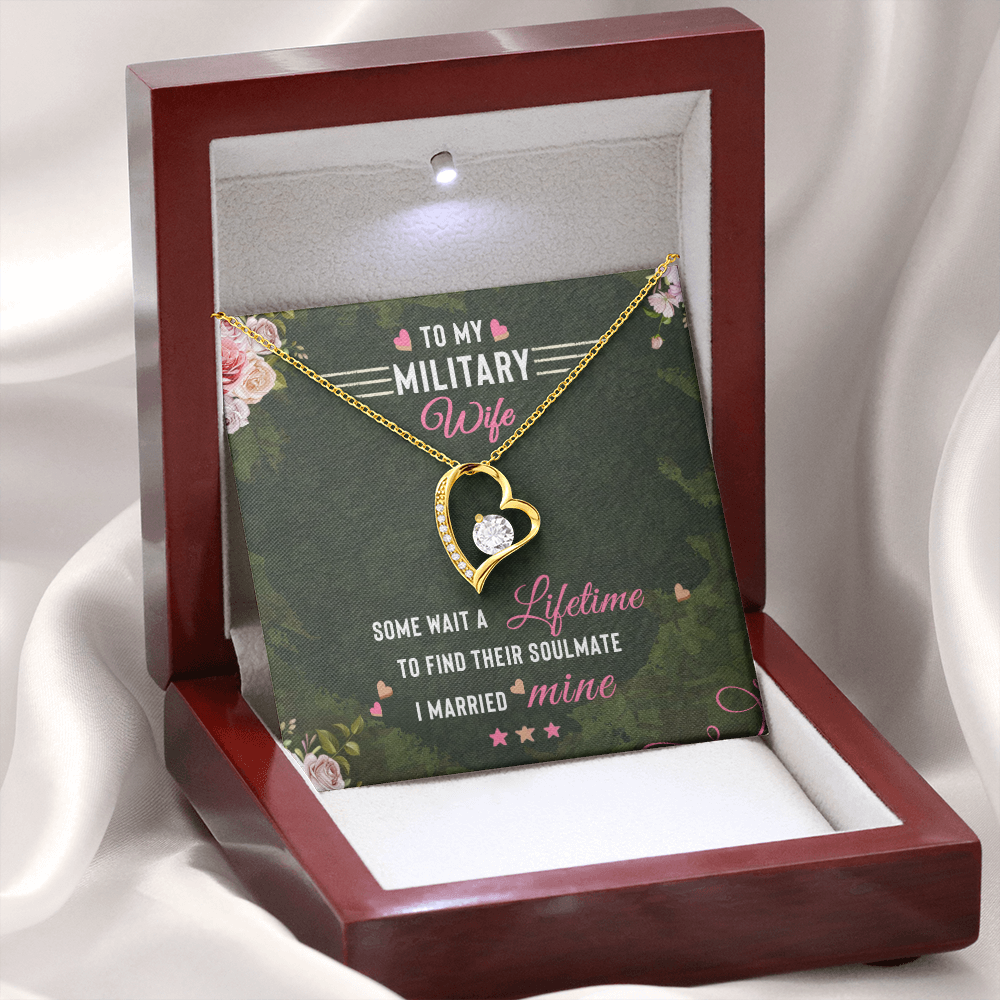 To My Wife, Military Wife, Forever Love Necklace, Jewelry Gift - YERTIZZ.COM