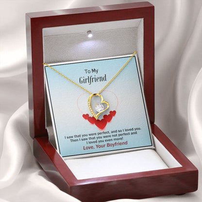 Forever Love Necklace, Valentines, Jewelry Gift, To My Girlfriend - YERTIZZ.COM