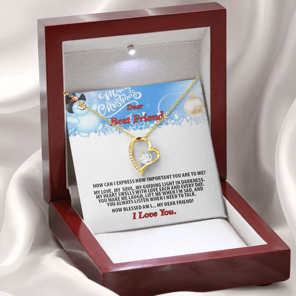 Christmas, Dear Best Friend, I Love You, Forever Love Necklace, Jewelry, Gift - YERTIZZ.COM