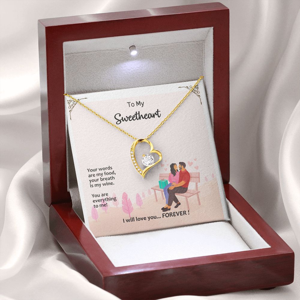 Forever Love Necklace, Valentines, Jewelry Gift, To My Sweetheart - YERTIZZ.COM