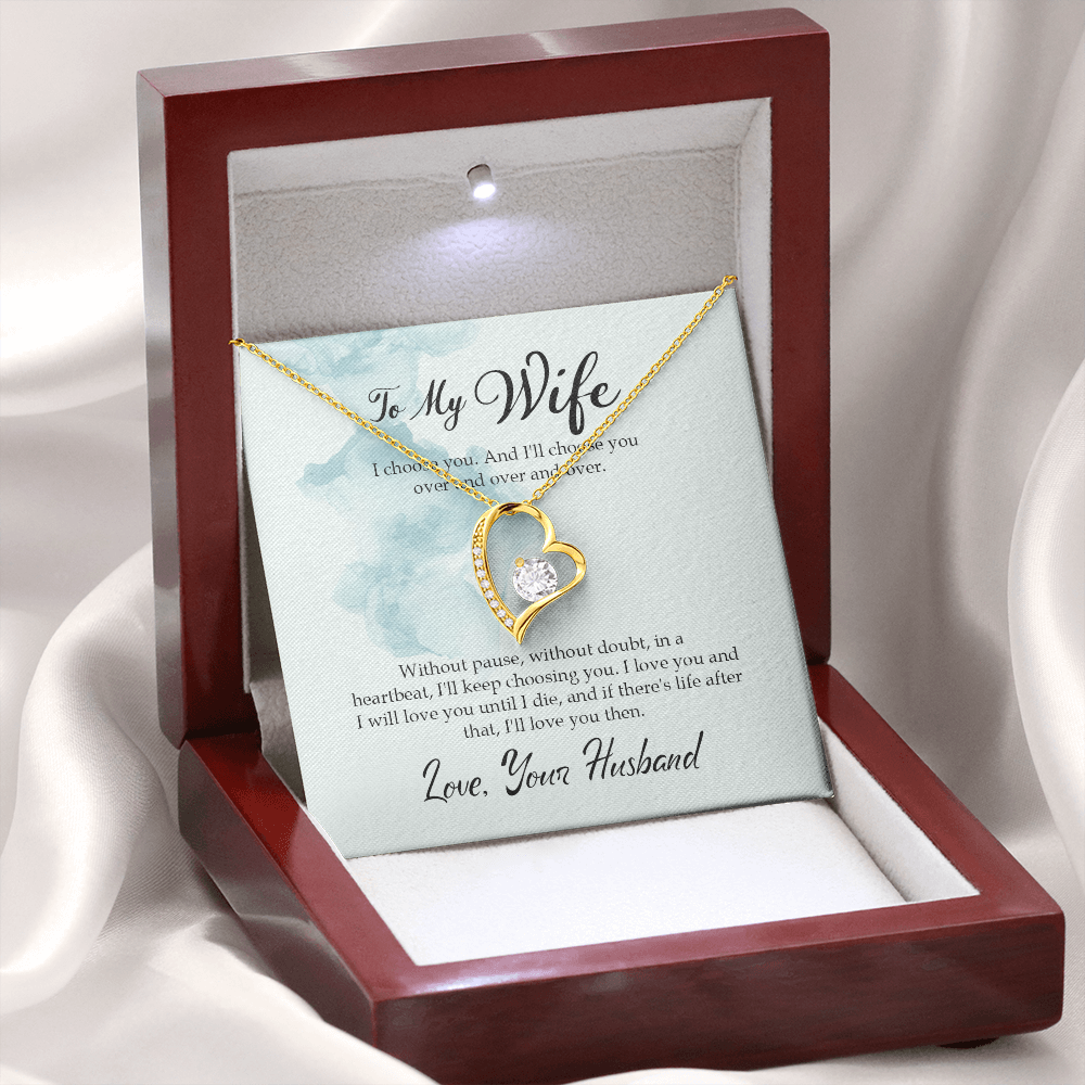 To Wife, A Jewelry Gift, Forever Love Necklace - YERTIZZ.COM