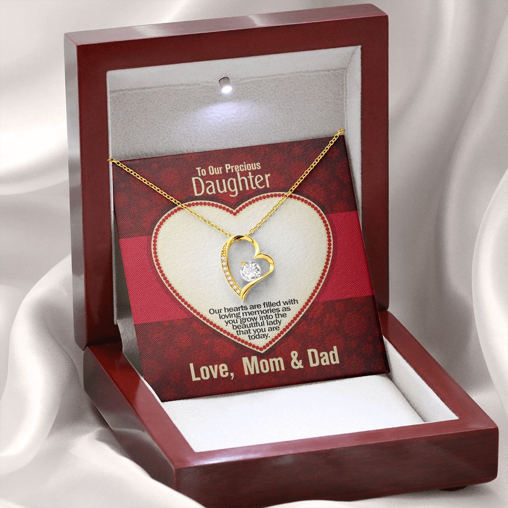 To Our Precious Daughter, Love Dad, Forever Love Necklace, Jewelry, Gift - YERTIZZ.COM