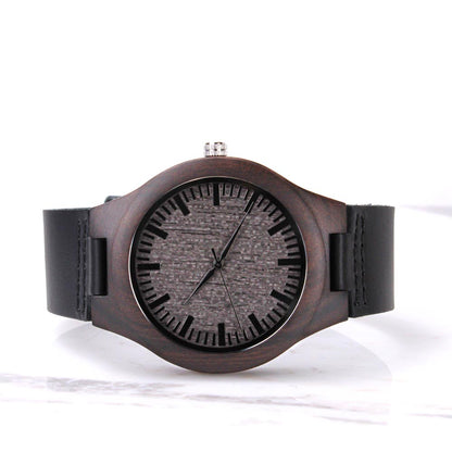 Engraved Wooden Watch, Gift For Dad, Dad, To Dad - YERTIZZ.COM