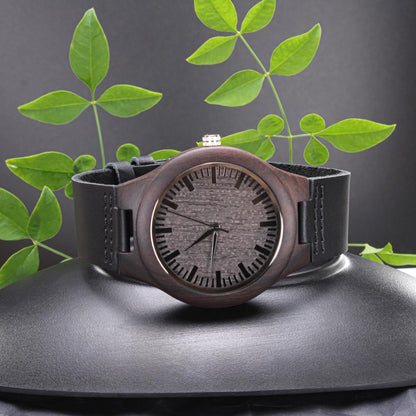 Engraved Wooden Watch, Gift For Dad, Dad, To Dad - YERTIZZ.COM