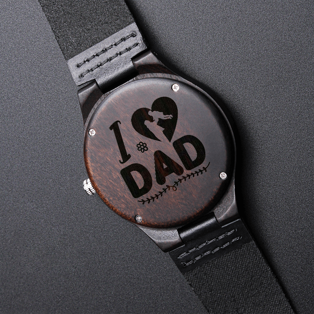 Engraved Wooden Watch, Gift For Dad, Dad, To Dad - YERTIZZ.COM